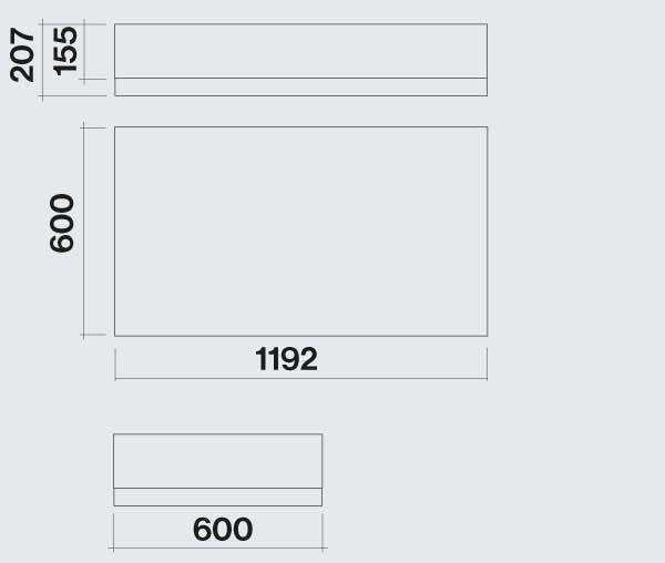 Falmec Vetra Διαστάσεις